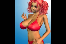 Nena negra desnuda con tetas enormes y cuerpo caliente.